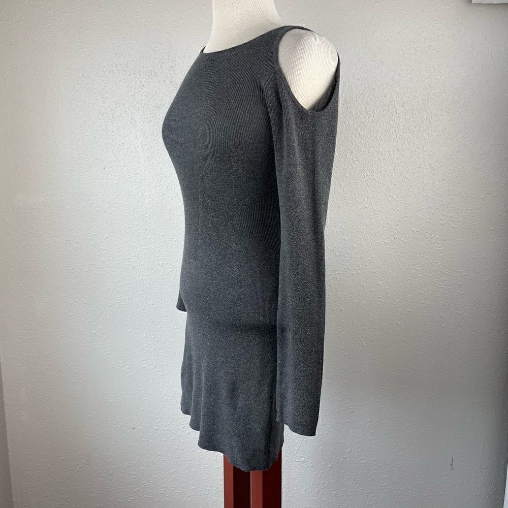 Poof Cold Shoulder Sweater Dress Size M EUC - Picture 4 of 6